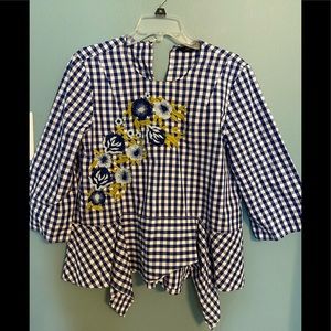 Zara embroidered top